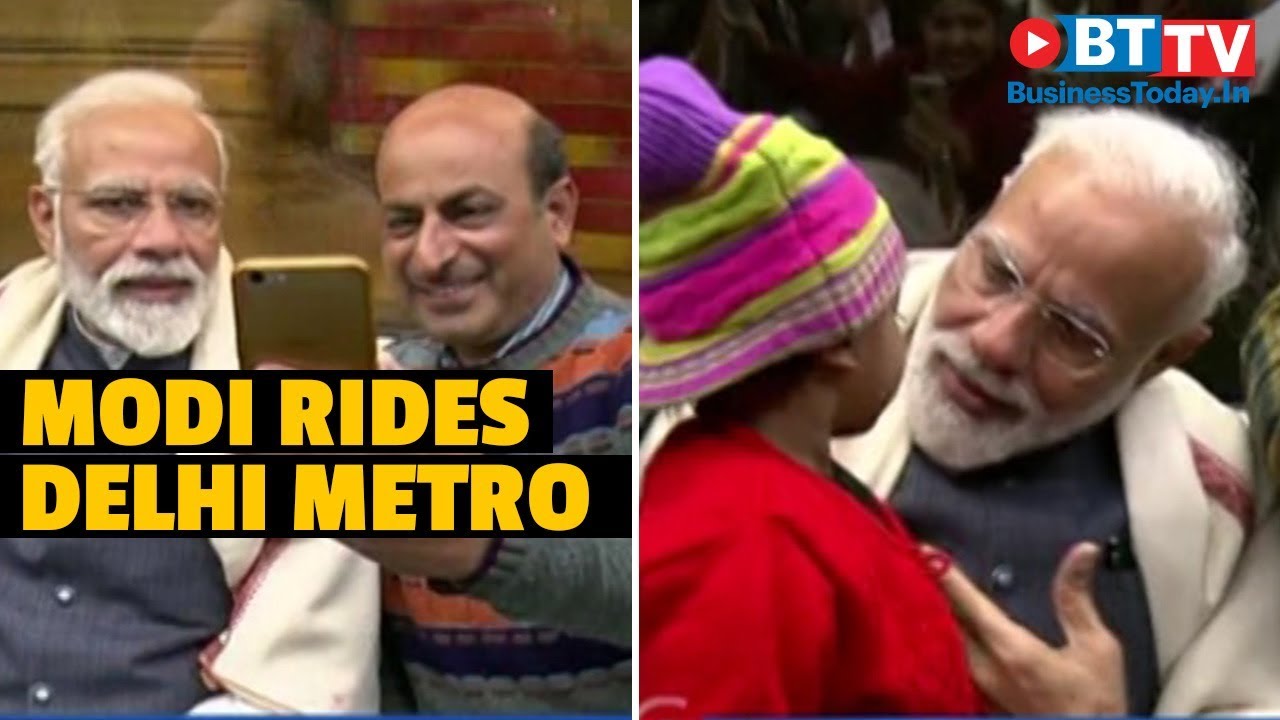 PM Modi takes a ride in the Delhi Metro from Khan market to East of Kailash | Business Today