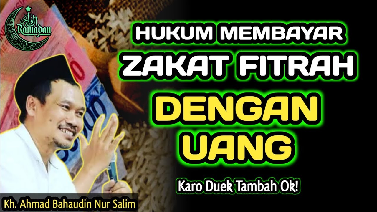 Hukum Membayar Zakat Fitrah Dengan Uang‼️Gus Baha