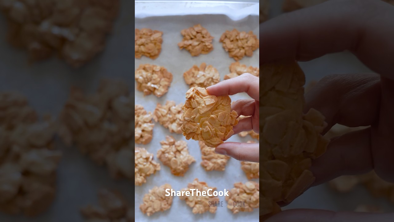 Flourless Crispy Almond Cookies Recipe | ShareTheCook