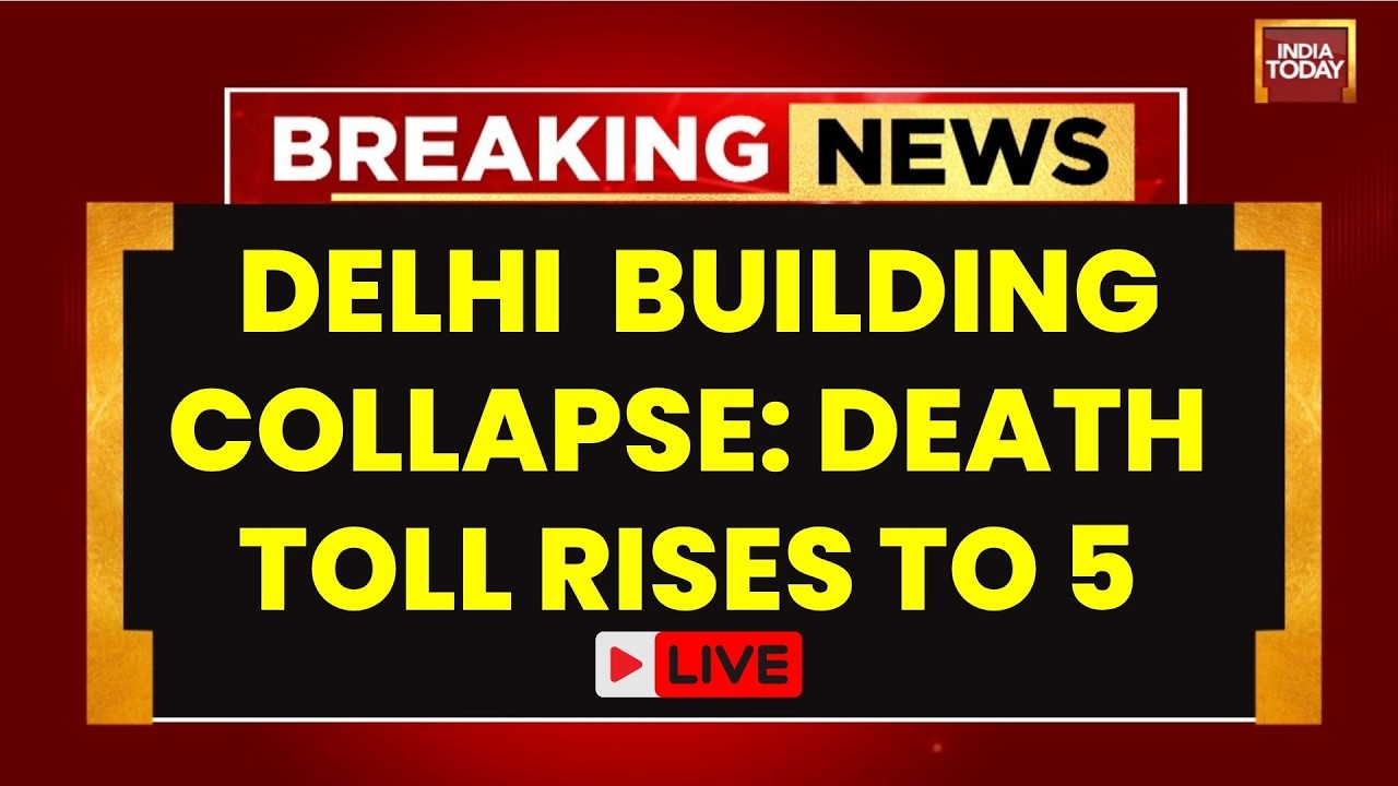 Delhi Building Collapse Live Updates: Death Toll Rises to 5 | Satya Niketan | PG Building Collapse