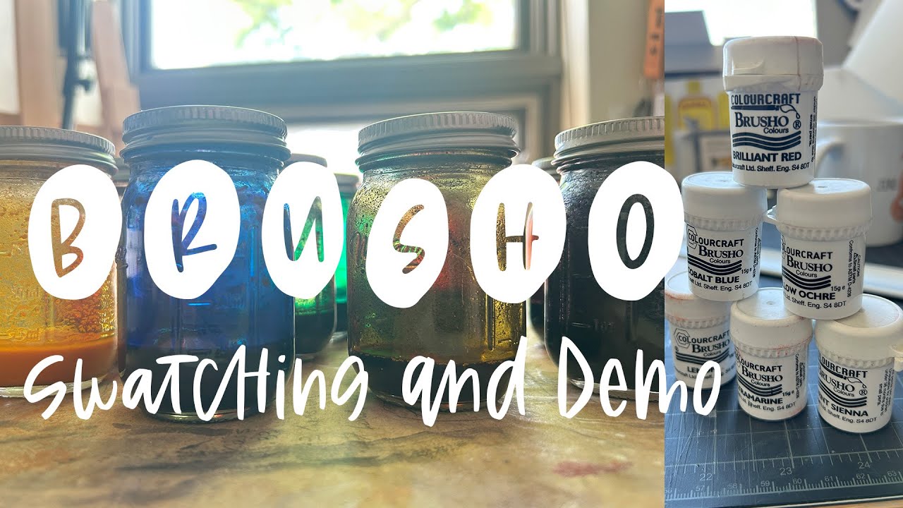 Brusho Watercolour Crystals - Swatching and Demo