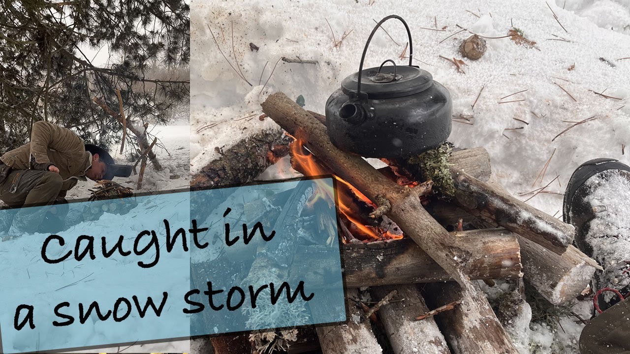 cought in a snowstorm