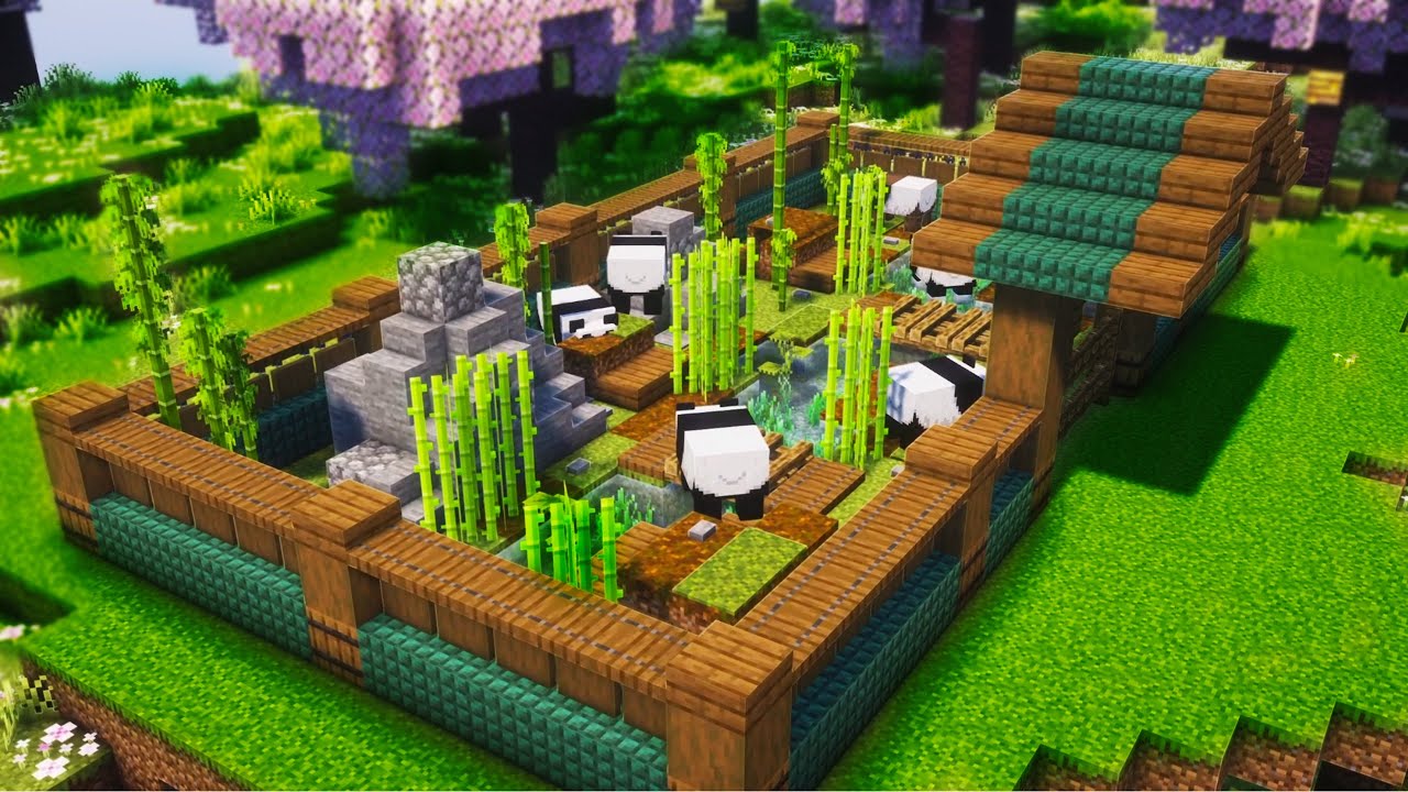 Minecraft Panda Enclosure Tutorial - How to Build a Panda Enclosure in Minecraft 1.21