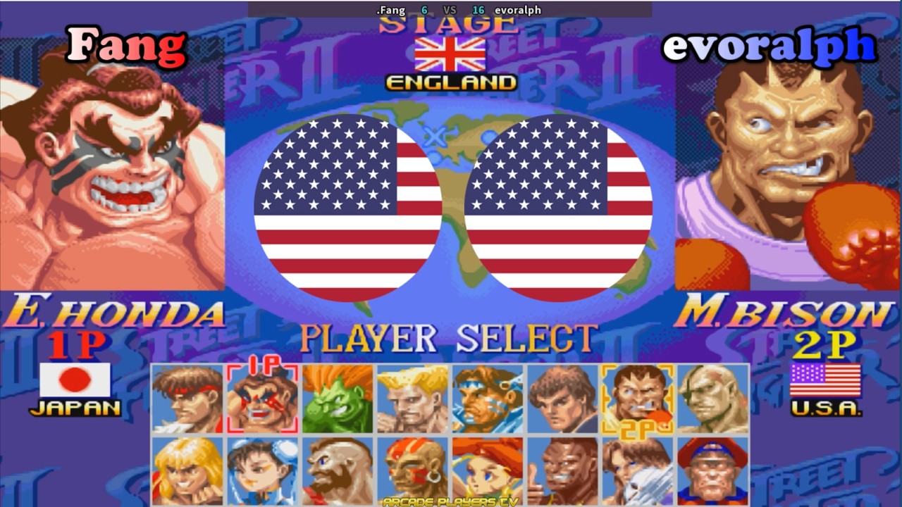 Super Street Fighter 2 Turbo ➤ Fang (Usa) vs evoralph (Usa) 슈퍼 스트리트 파이터 2 터보