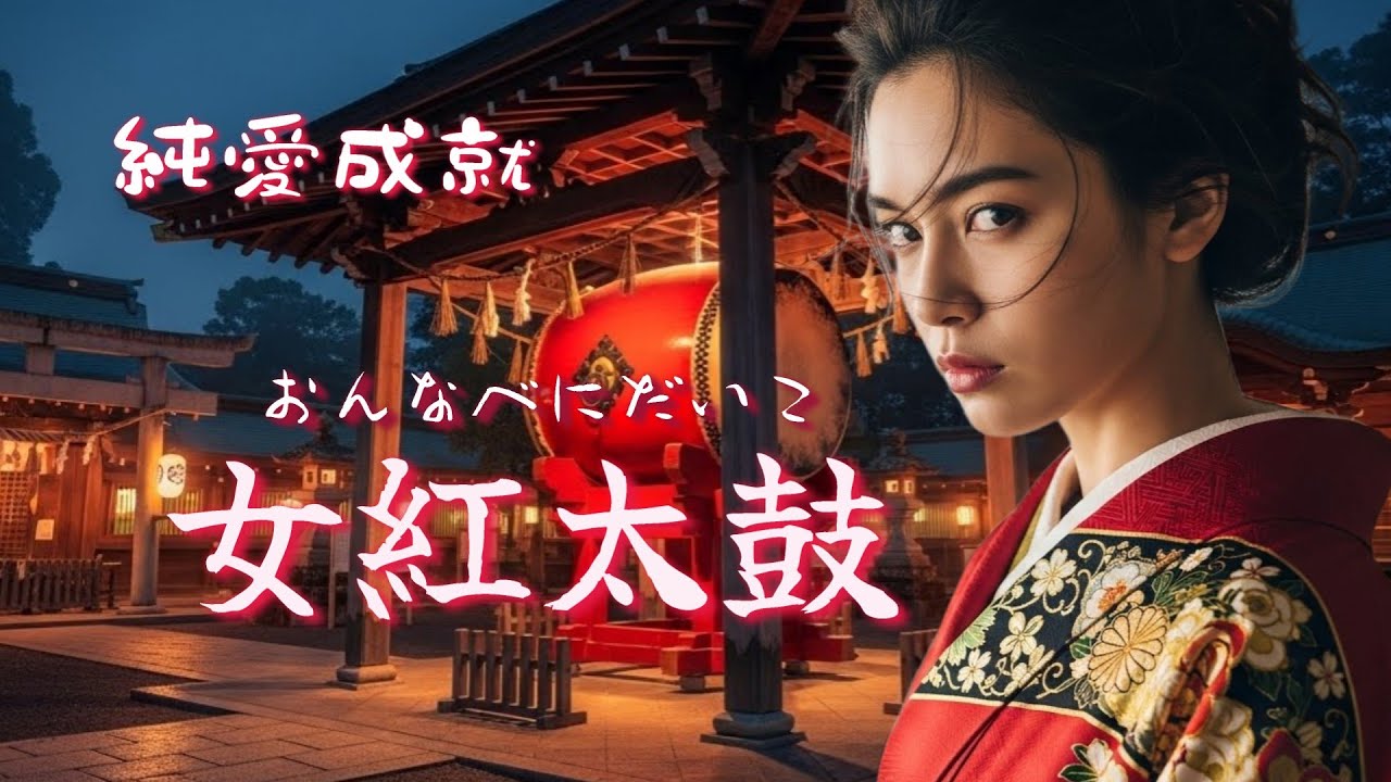 純愛成就『女紅太鼓』演歌/歌謡曲     切ない女性の一途な恋を太鼓演奏で綴る人生恋唄。