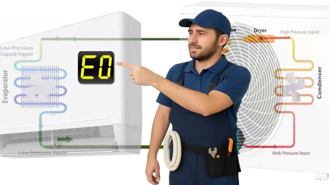 Còdigo de error E0 en aire acondicionado: significado en marcas, causas y soluciones del problema EO