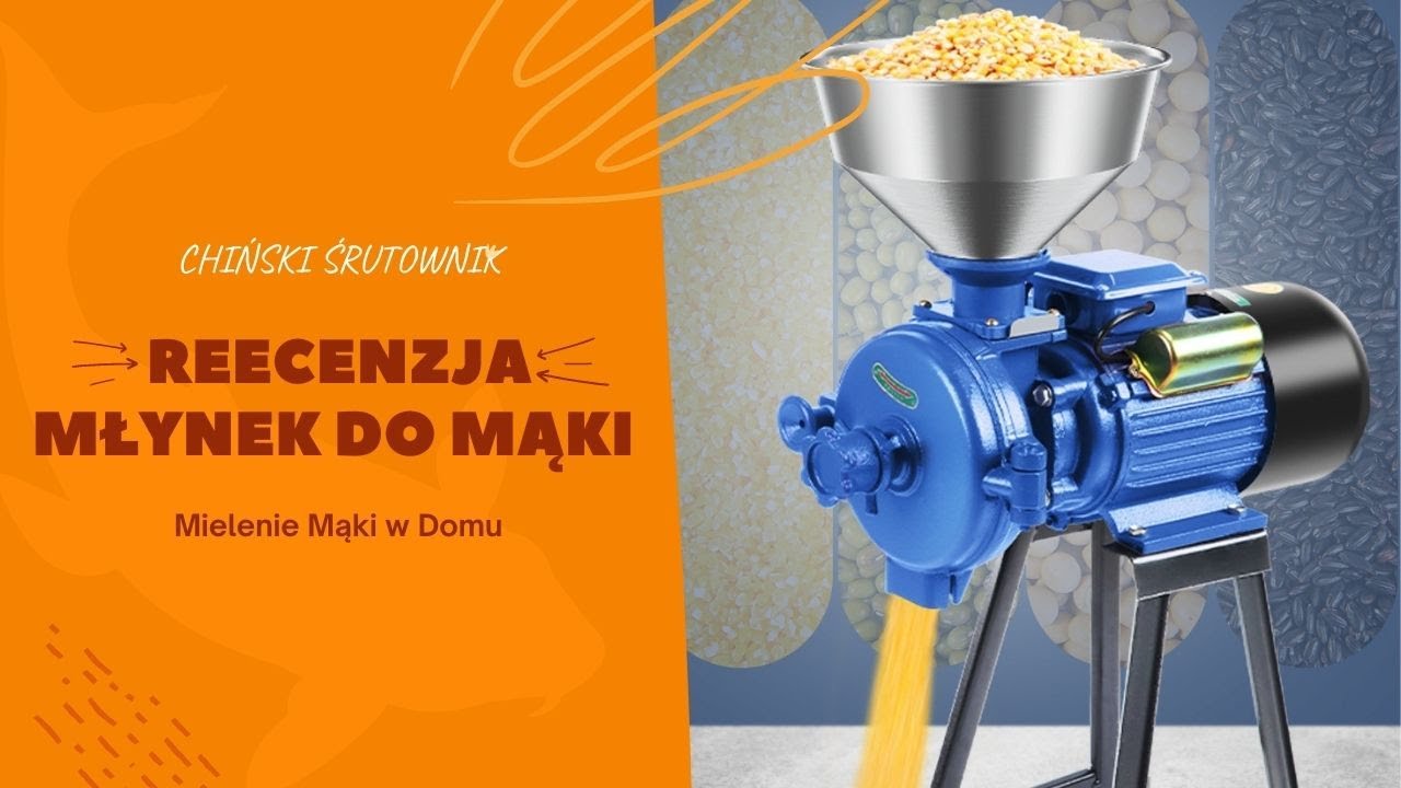 Chiński Młynek do ziarna mąki Śrutownik Grain Crusher Electric  Recenzja test