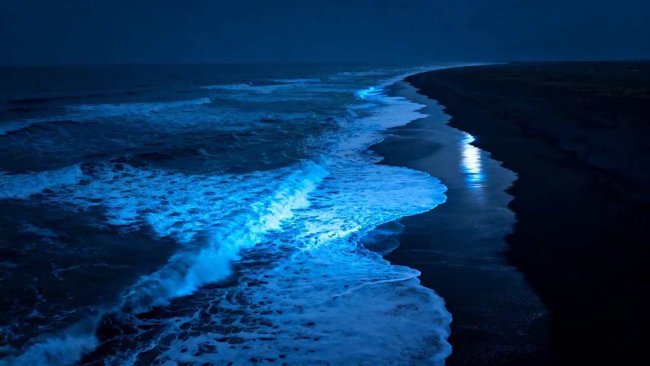 Ocean Waves for Deep Sleep, Dark Screen Rolling Waves for Night Rest