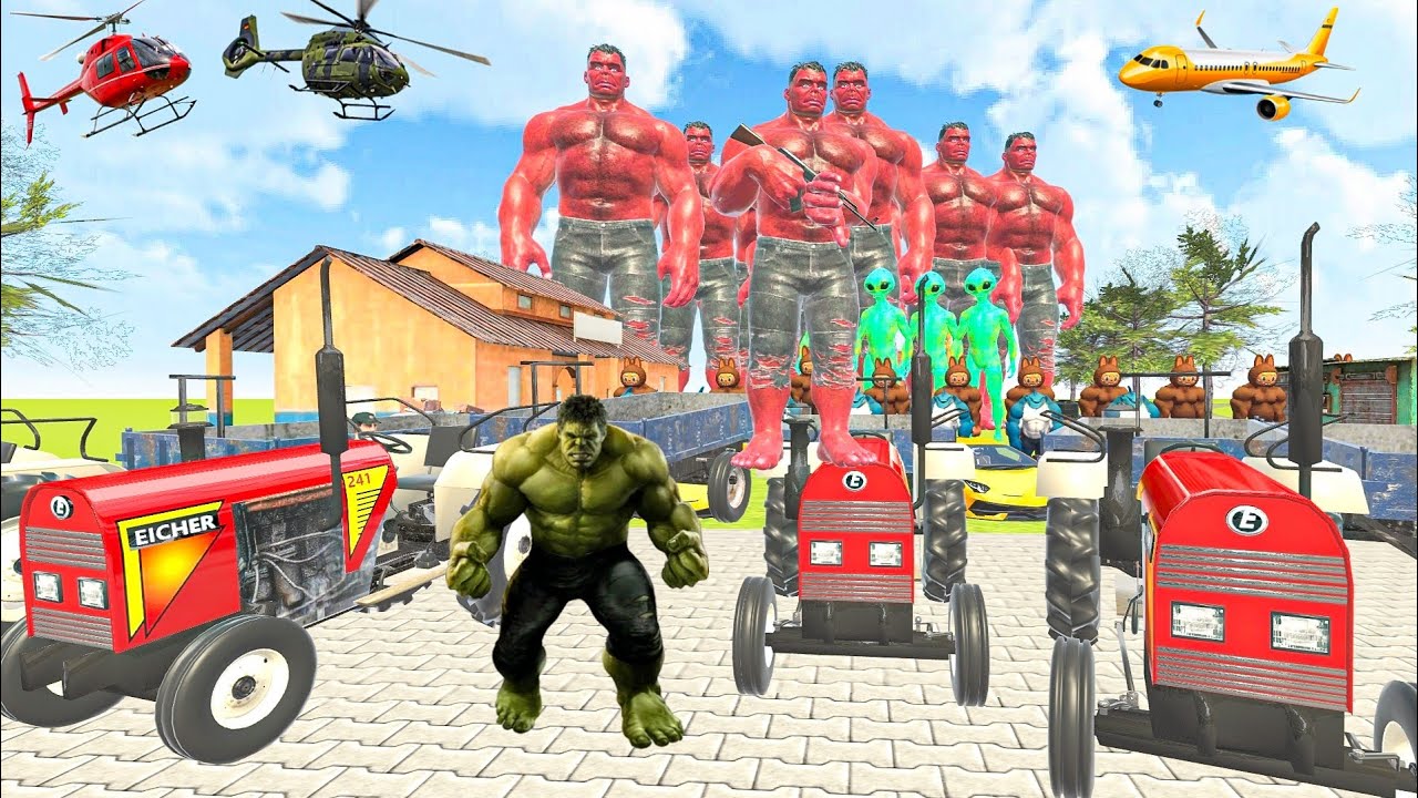 🍒 RED HULK Alien 👽 Drive to TRACTOR 🚜 _ Indian Theft Aura Simulator Android Games i0s/ 2026 #games 