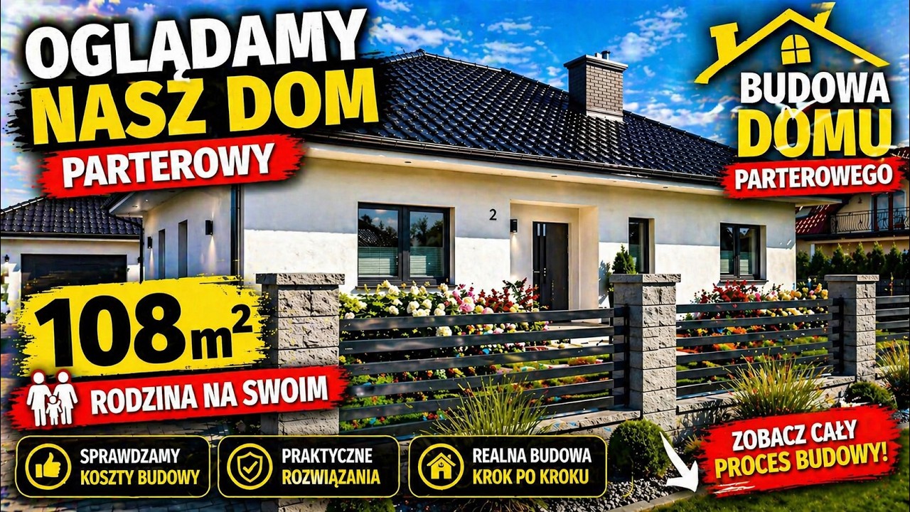 🔴EP.145  Oglądamy Nasz Dom Parterowy   Budowa Domu Parterowego 108m2 Rodzina na Swoim