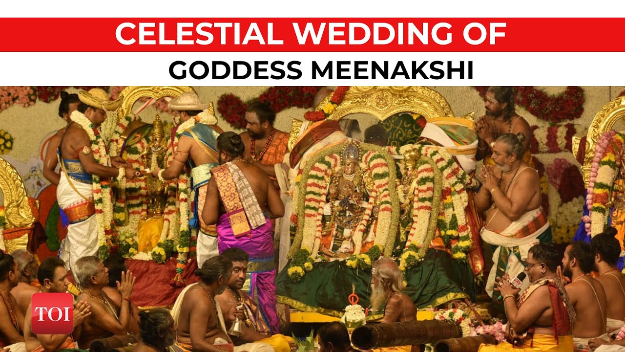 Watch: Celestial wedding of goddess Meenakshi and lord Sundareswar held at Madurai