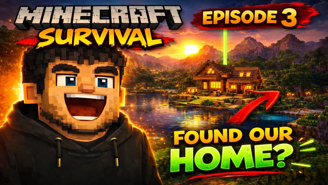 Minecraft Survival Episode 3# DID WE FOUND A PLACE FOR OUR HOME!