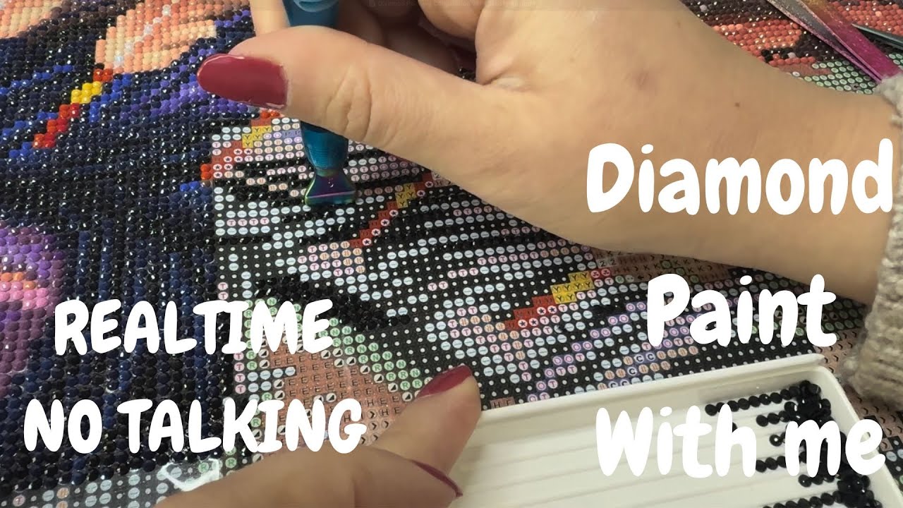 Diamond Paint With Me - No Talking - Realtime - White Noise