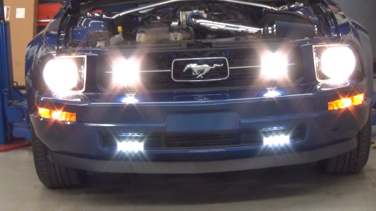 Philips Daylight 4 - 2007 Ford Mustang - Philips LED Daylight 4 Daytime Running Lights ( DRL ) DIY