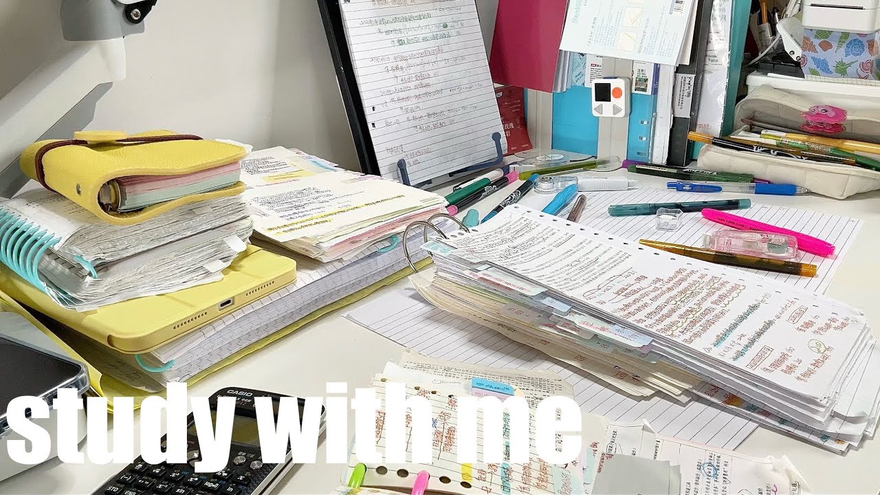 STUDY WITH ME 2hrs | Background noise,no music,no break | ASMR | real time｜motivation