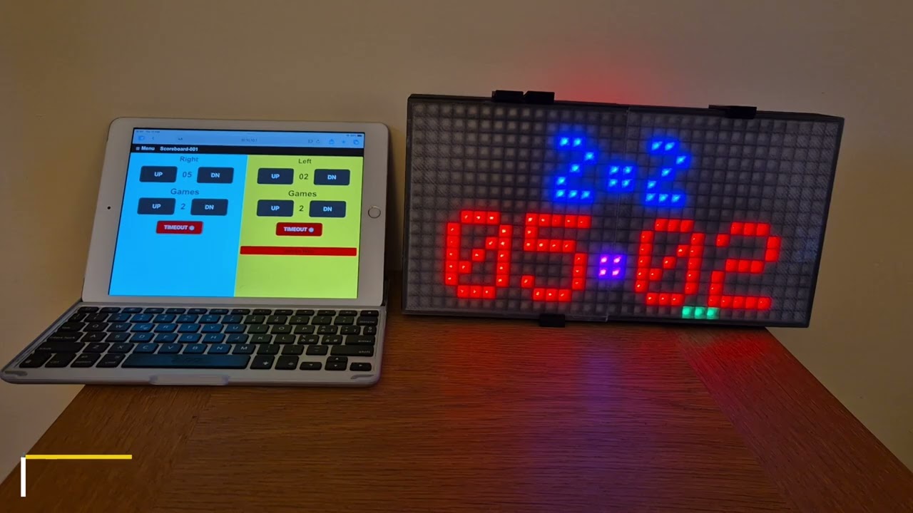 Table Tennis in Northampton - Scoreboard V6 - Remote ctrl + web