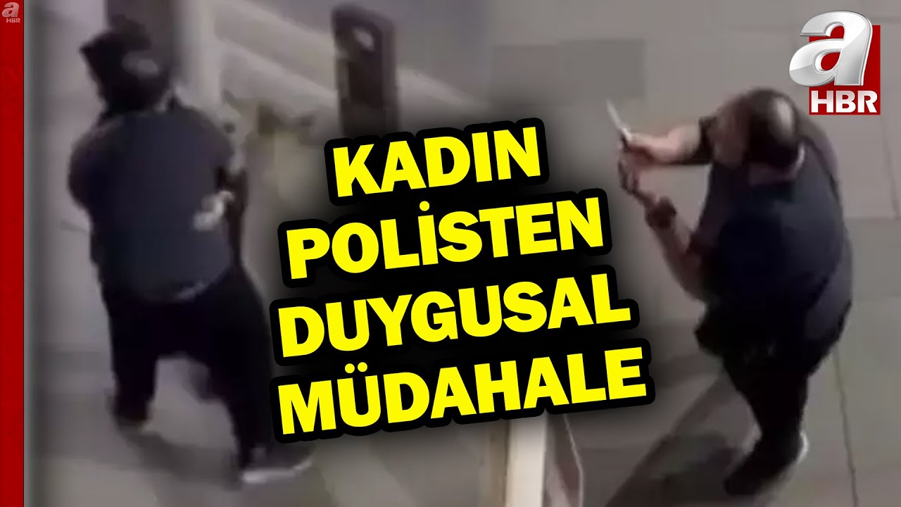 Sultangazi'de Kadın Polisten Eli Bıçaklı Kişiye 'Duygusal' Müdahale #Haber