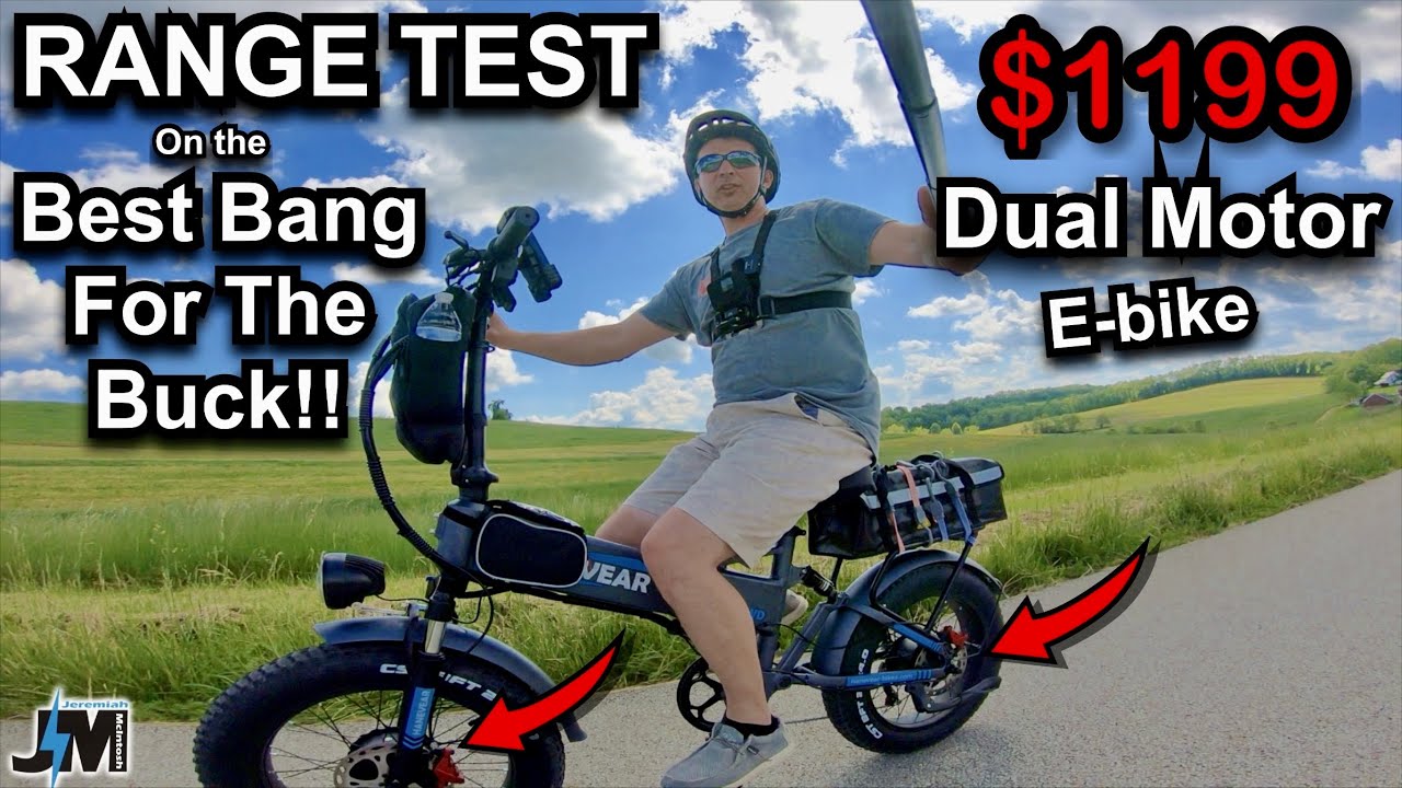 Hanevear H100 Dual Motor Ebike Range Test - How far can my electric bike can go…