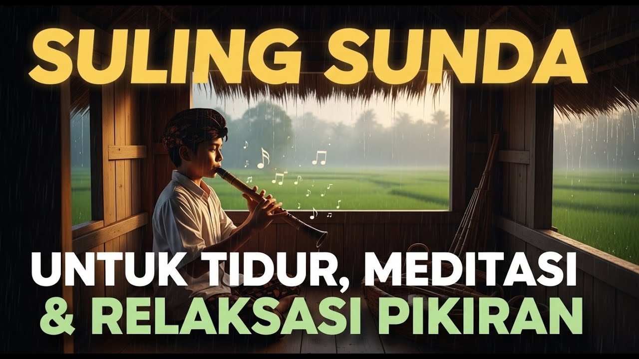 Hanya 5 Menit Dengar Ini, Stres Langsung Hilang &ndash; Musik Suling Sunda & Hujan