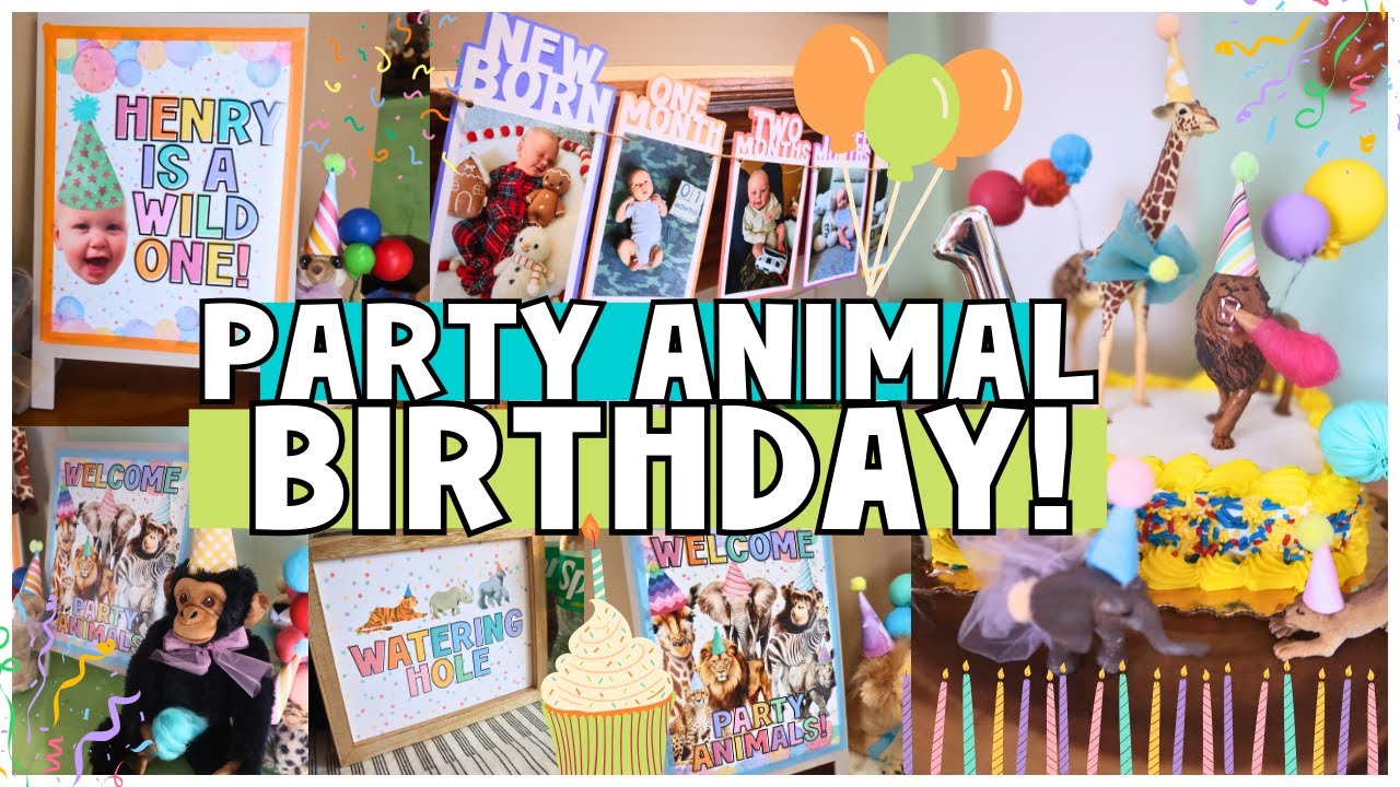 How to DIY a Birthday Party with simple + affordable HACKS! 🦒🎉  Party Animal Theme DIY Cake Toppers