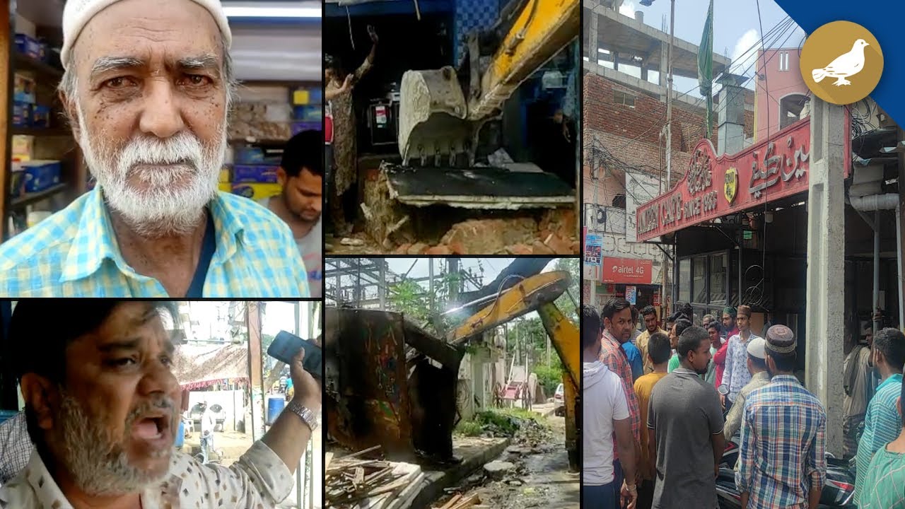 Hyderabad: Encroachments on footpath removed by GHMC in Bahadurpura constituency