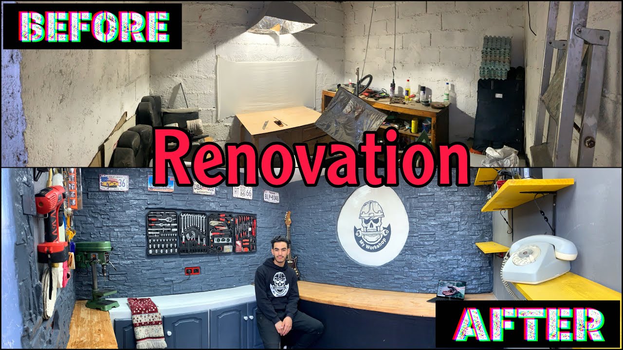 Transforming a room into a workshop Timelapse