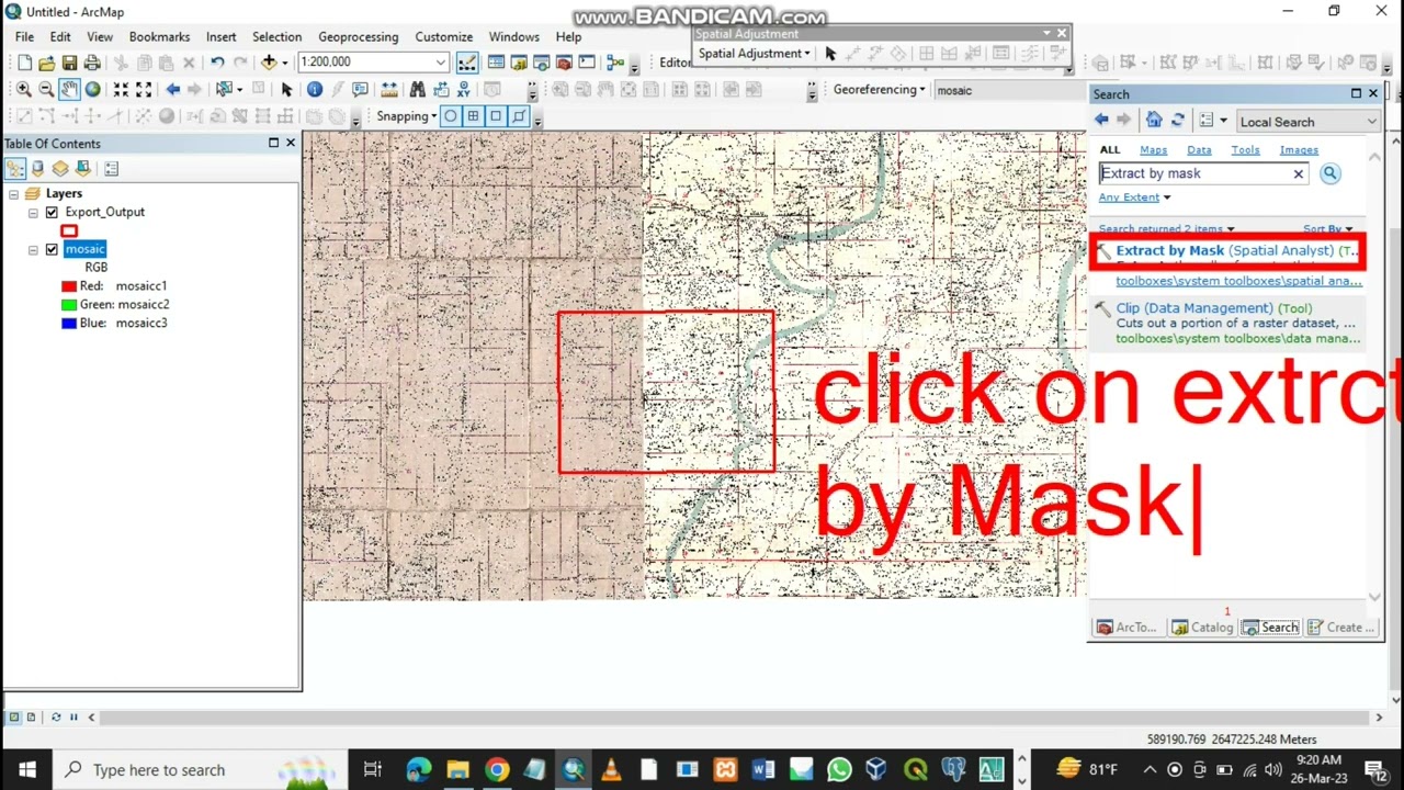 How to Clip raster with Extract by Mask in ArcGIS