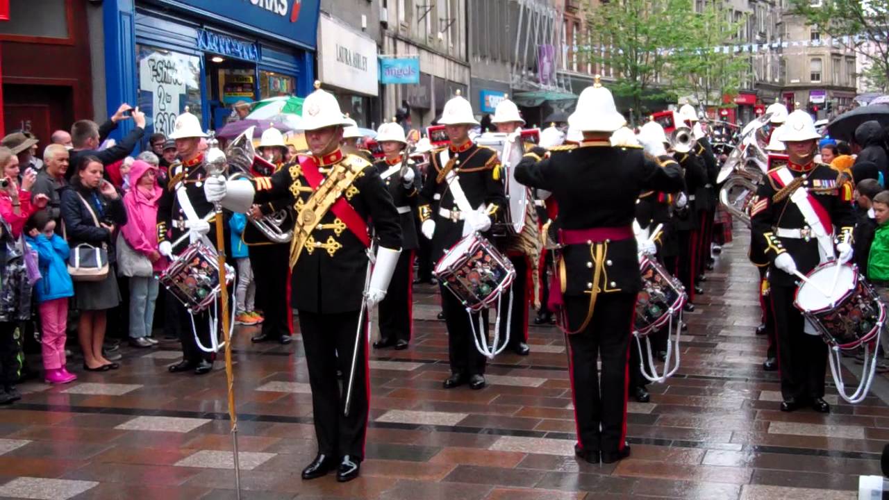 Royal Marines Band Playing Auld Lang Syne Mini Military Tattoo Stirling Scotland