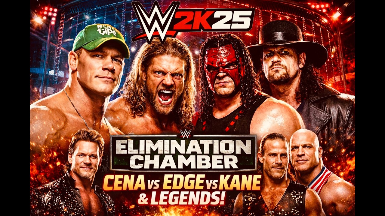 WWE 2k25 Elimination Chamber | Cena vs Edge vs Kane & Legends!