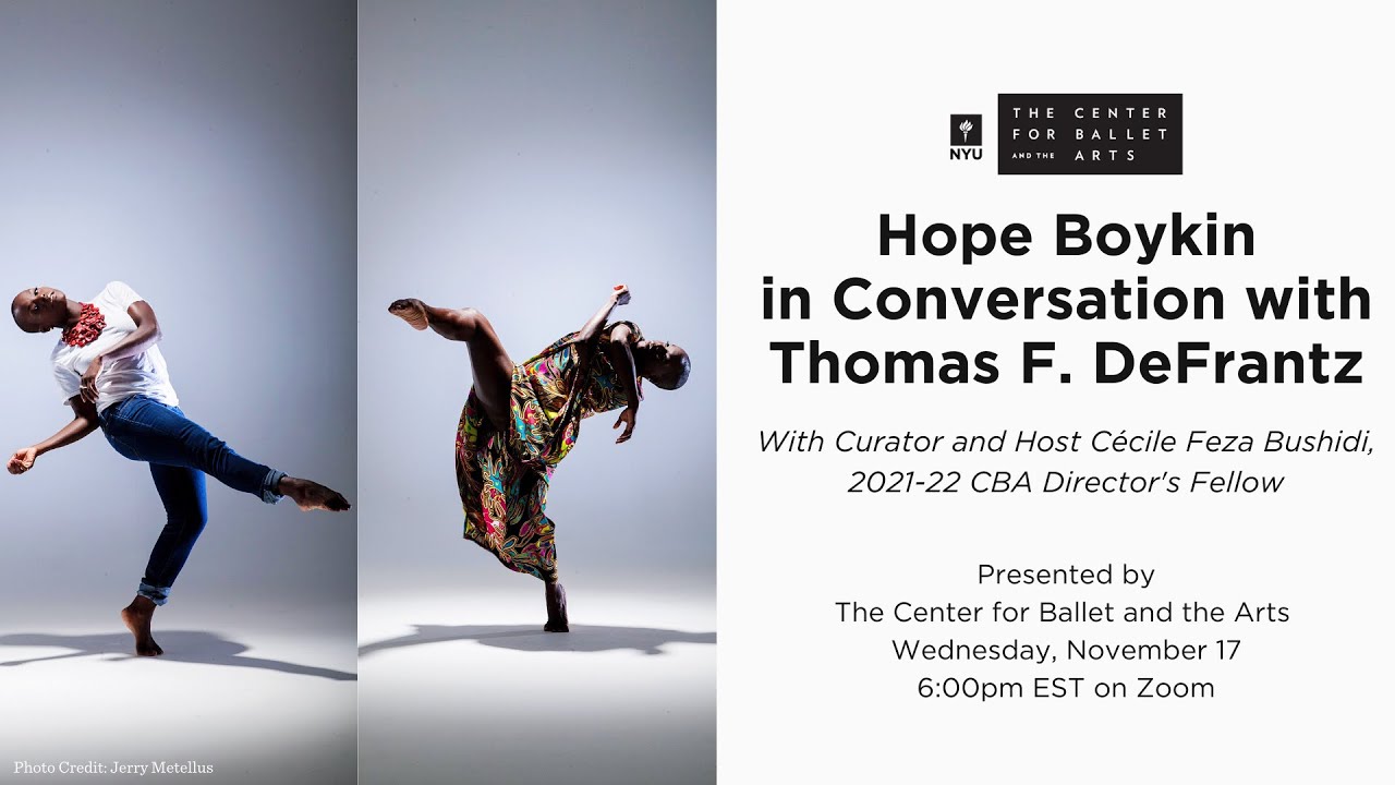 Hope Boykin in Conversation with Thomas F. DeFrantz