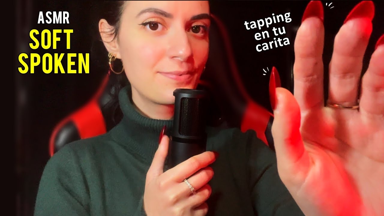 ASMR español SOFT SPOKEN + mouth sounds + asmr visual para dormir