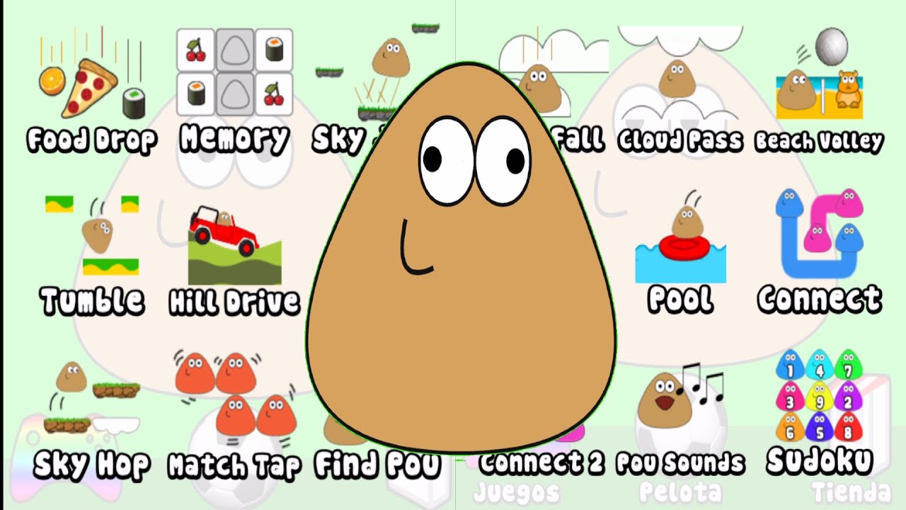 POU - Juego de pou. Todos los juegos de pou. ¿Que minijuego de pou es tu favorito?.