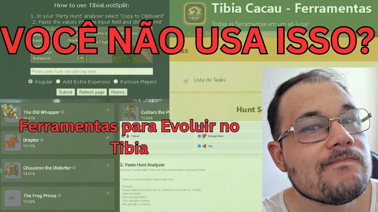 As MELHORES Ferramentas para Evoluir no Tibia (Hunt, Bosses e Bestiário)
