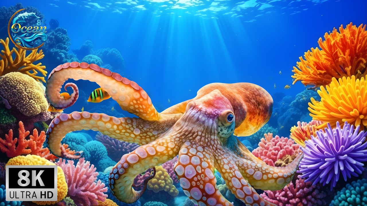 Underwater Serenity in 8K 🌊  Colorful Tropical Fish & Coral Reef Relaxation