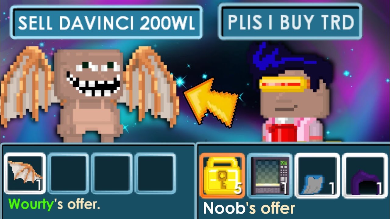Розыгрыш с новичком с крыльями Давинчи! (Всё пошло не так) | Growtopia