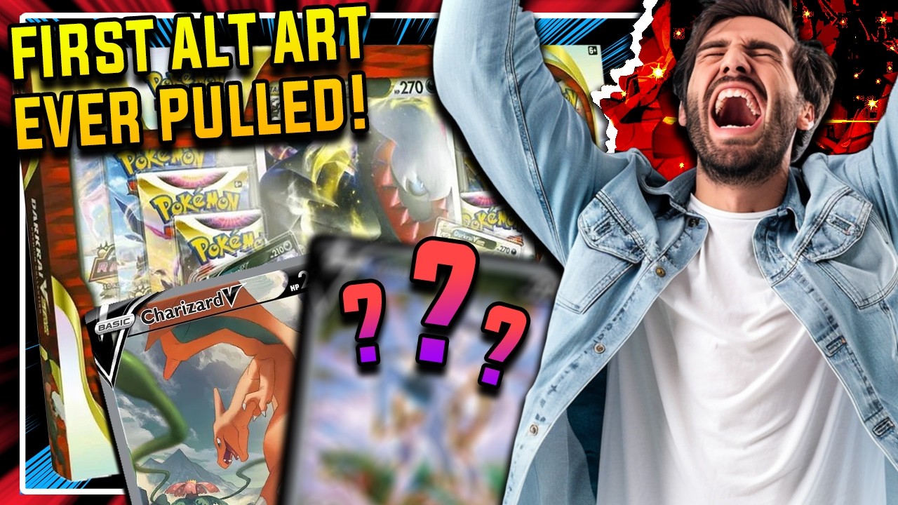 Darkrai VSTAR Premium collection opening! DID I FINALLY PULL MY FIRST ALT ART EVER?! - Pokemon Cards