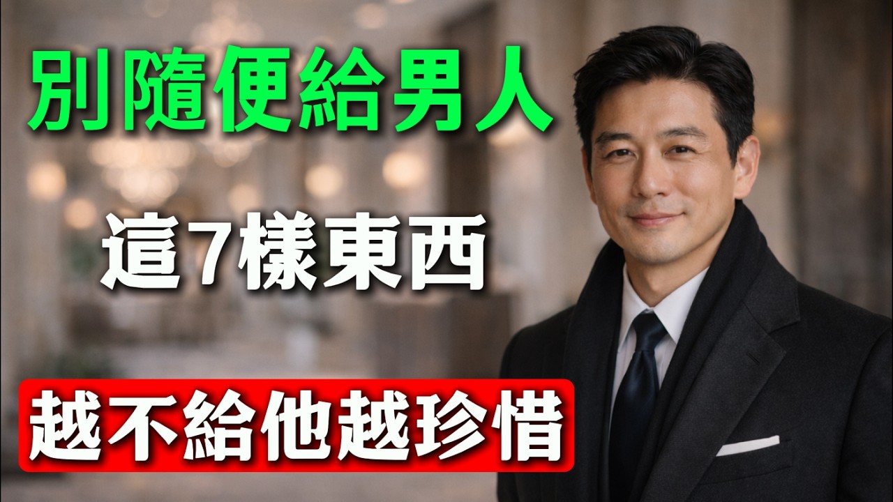 女人必看！千萬別隨便給男人這7樣東西，你越不給，他越珍惜！