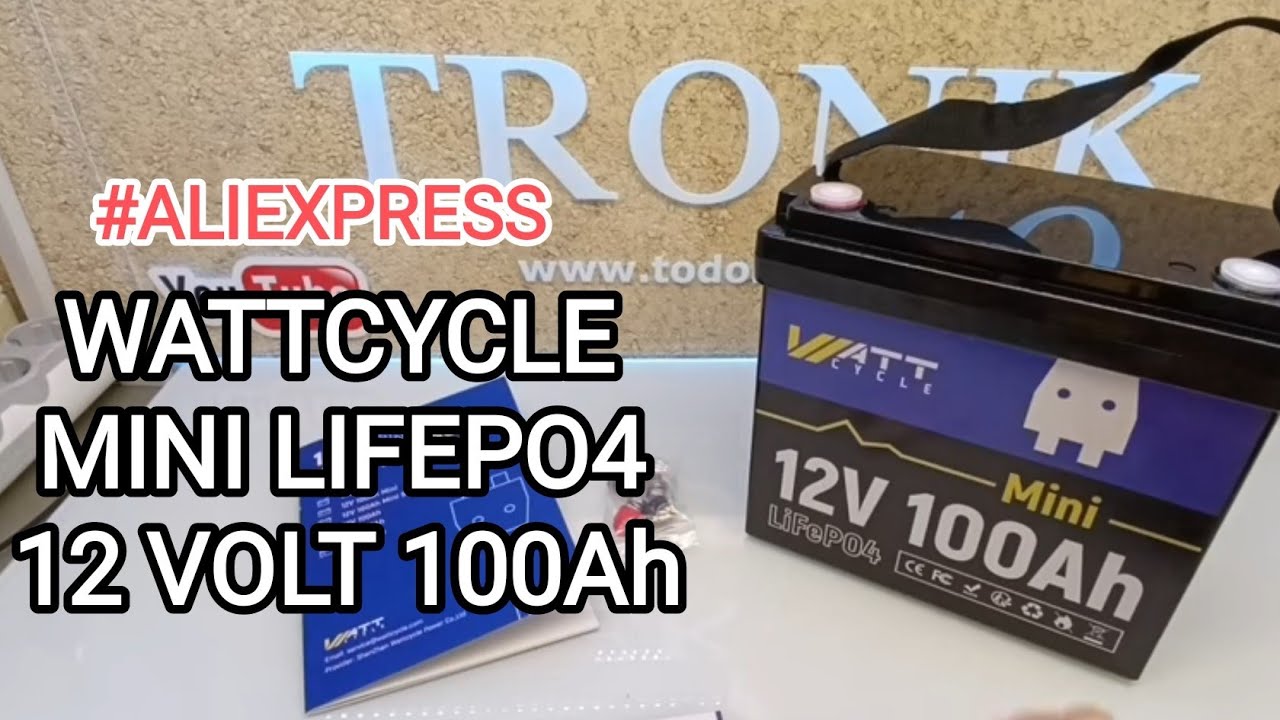 MINI BATERÍA WATTCYCLE. A PRESIÓN !! 100Ah 12v. #aliexpress #lifepo4battery