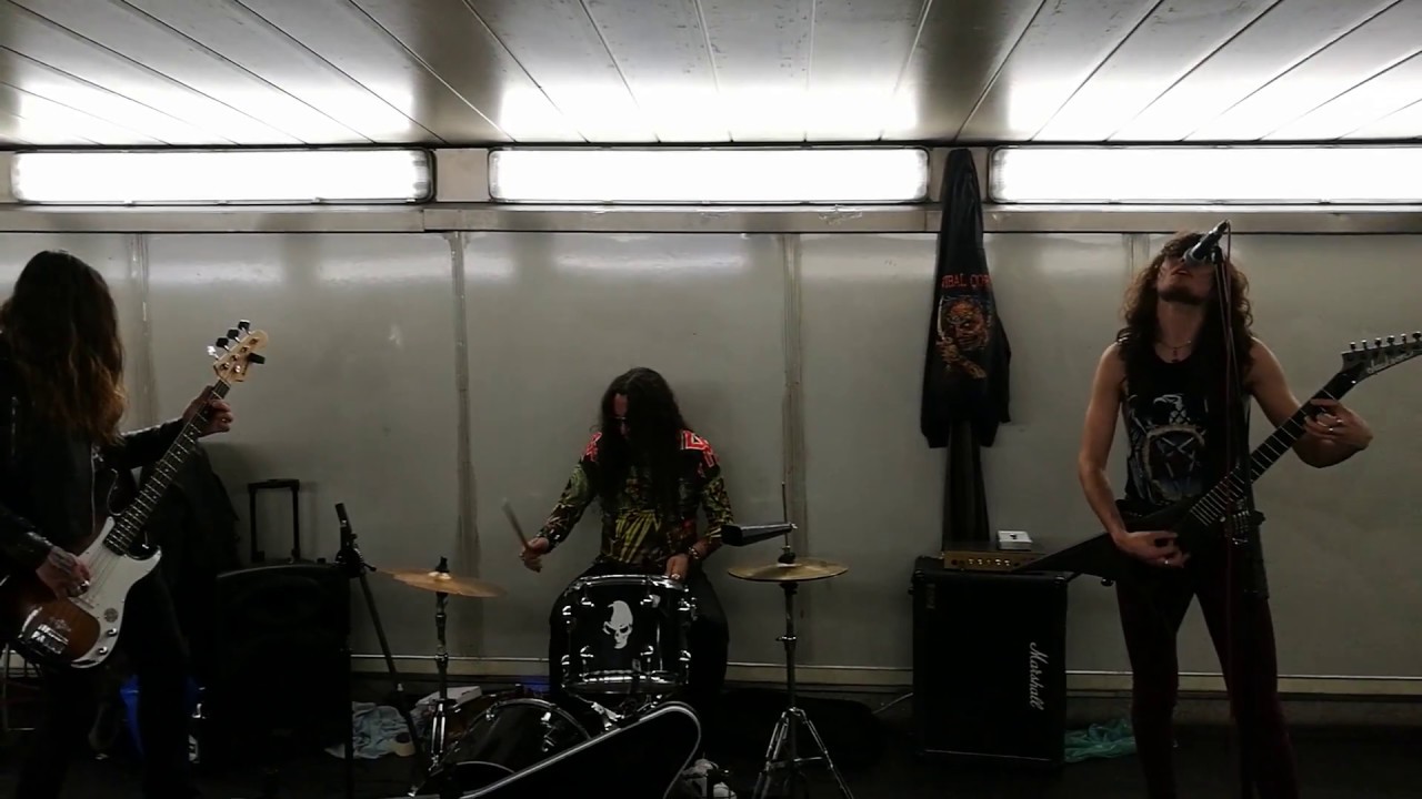 Black Metal band playing on the street  [Madsher - Rat Poison]