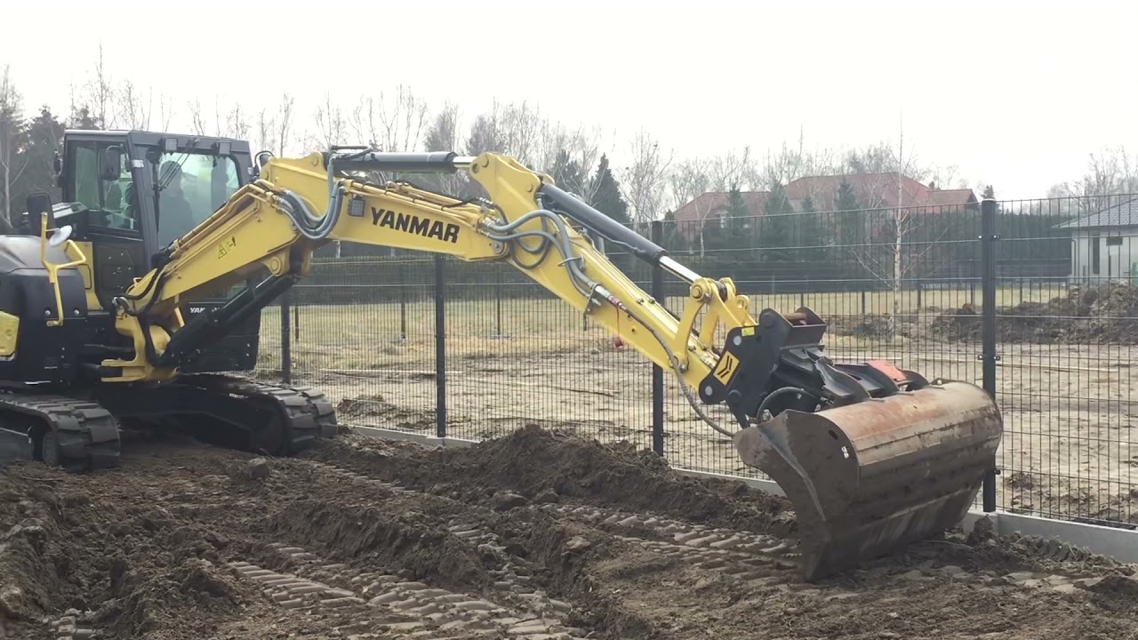 Yanmar vio80 2pb przy niwelacji terenu @YANMARCENTRUM