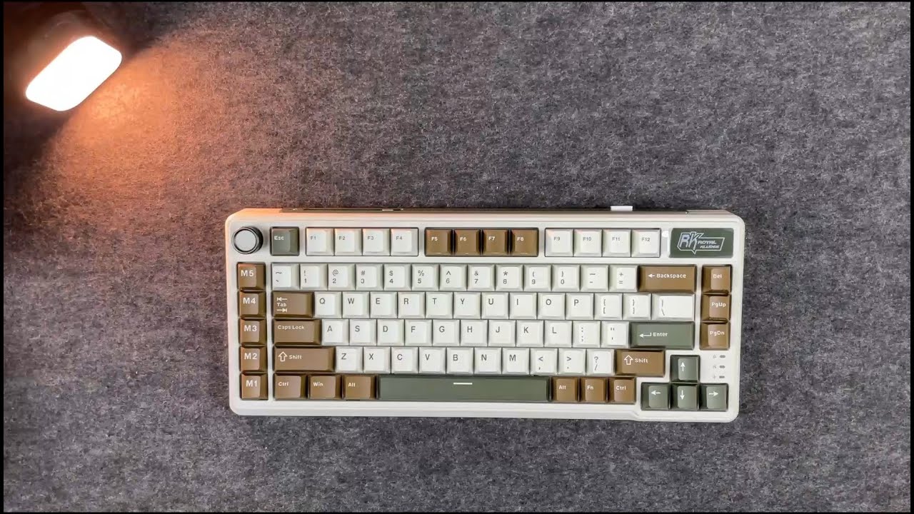 Royal Kludge L75 7900 BDT/75$ Tri-Mode Wireless Mechanical Keyboard, Olive Green