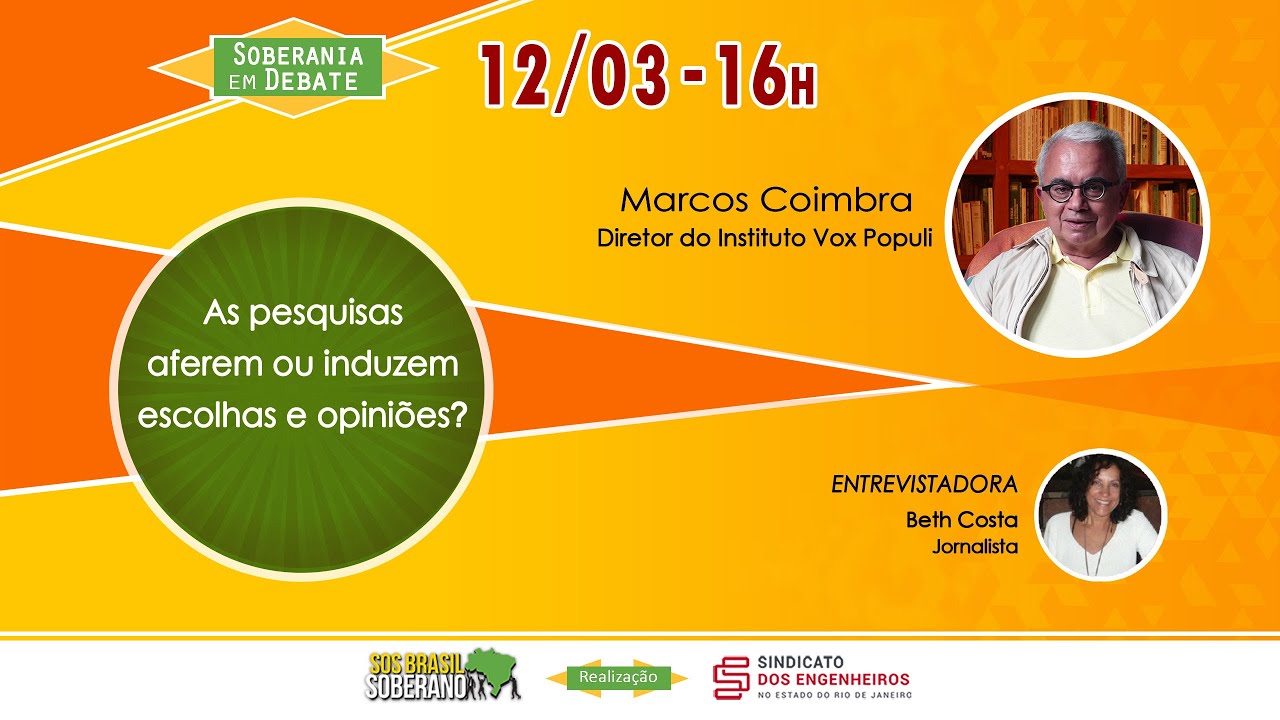 🔸️️ As pesquisas aferem ou induzem escolhas e opiniões?  I 𝑺𝑶𝑩𝑬𝑹𝑨𝑵𝑰𝑨 𝑬𝑴 𝑫𝑬𝑩𝑨𝑻𝑬