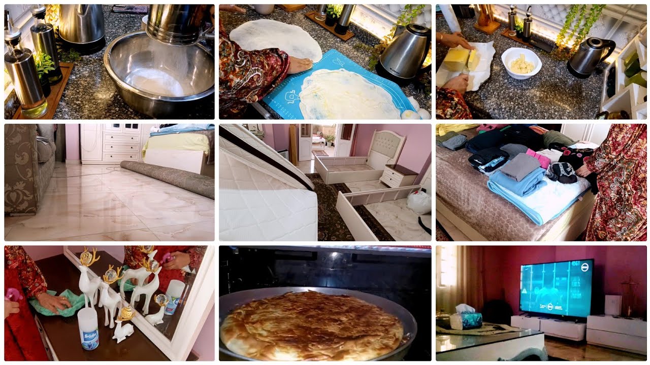 روتين تنظيفات رمضان🌜قلبت غرفة البنات إنجاز باقى تنظيفات البيت فى ساعة واحده🏠