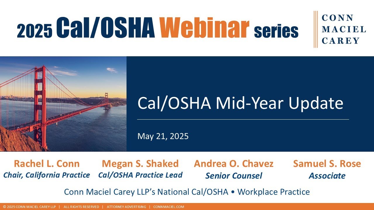 2025 Cal/OSHA Mid Year Update
