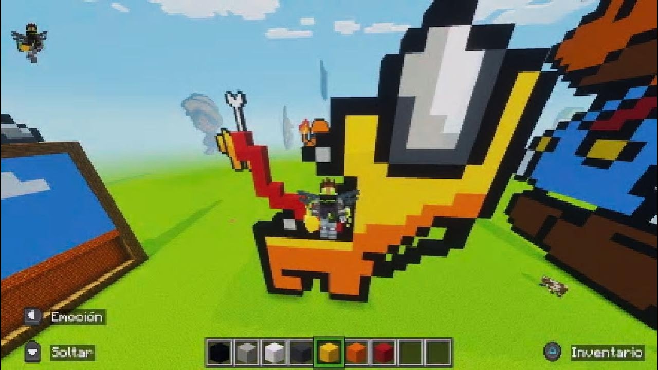 Pixelar de AMONG US impostor en Minecraft