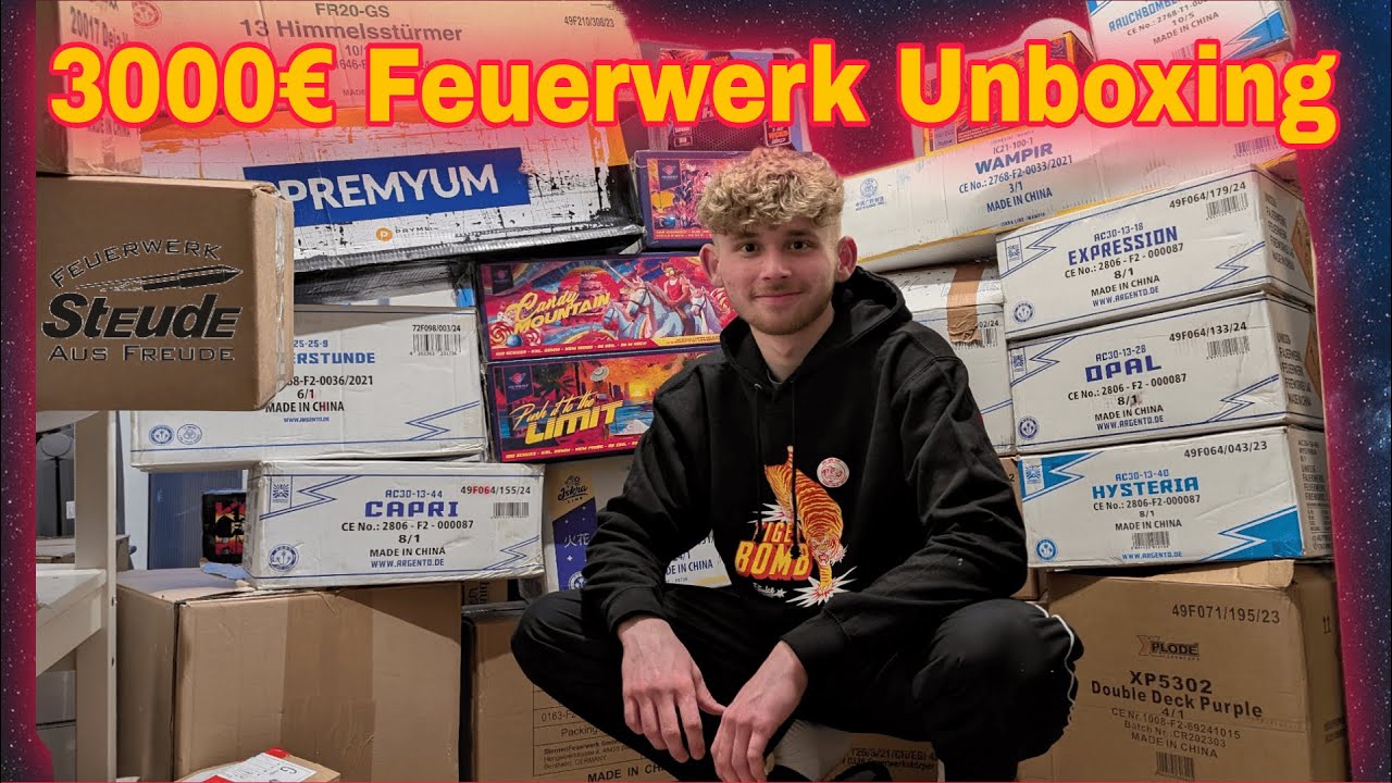 3000€ SILVESTER FEUERWERK UNBOXING 2024/2025  | Feuerwerke Scharff 😲🔥