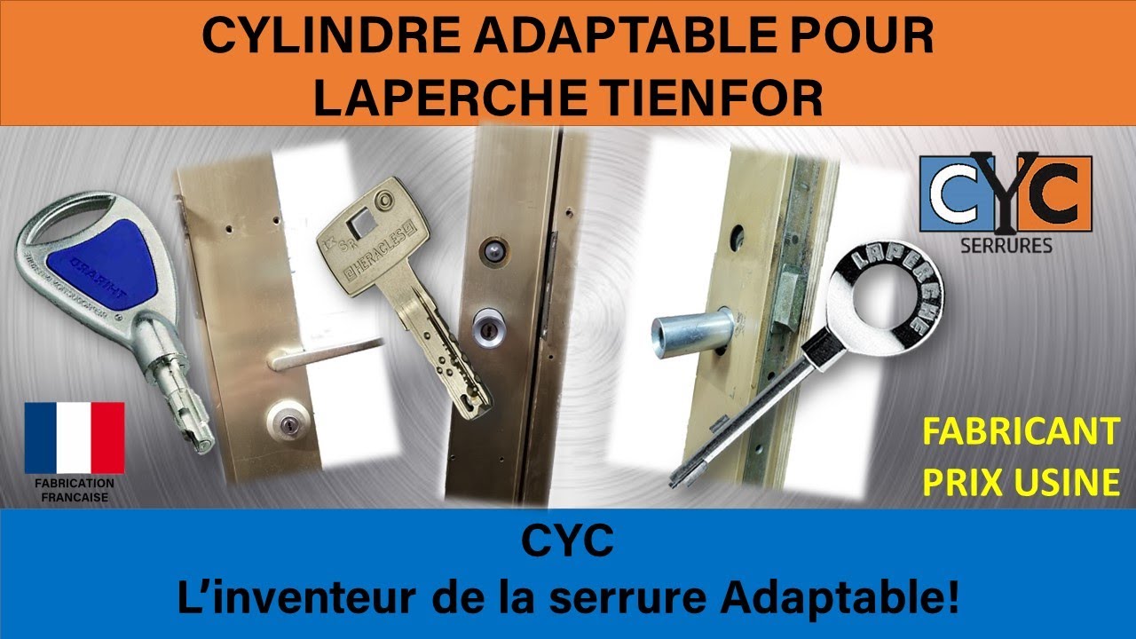 clé HERACLES THIRARD sur serrure LAPERCHE TIENFOR remplacée par cylindre adaptable CYC sécurisé