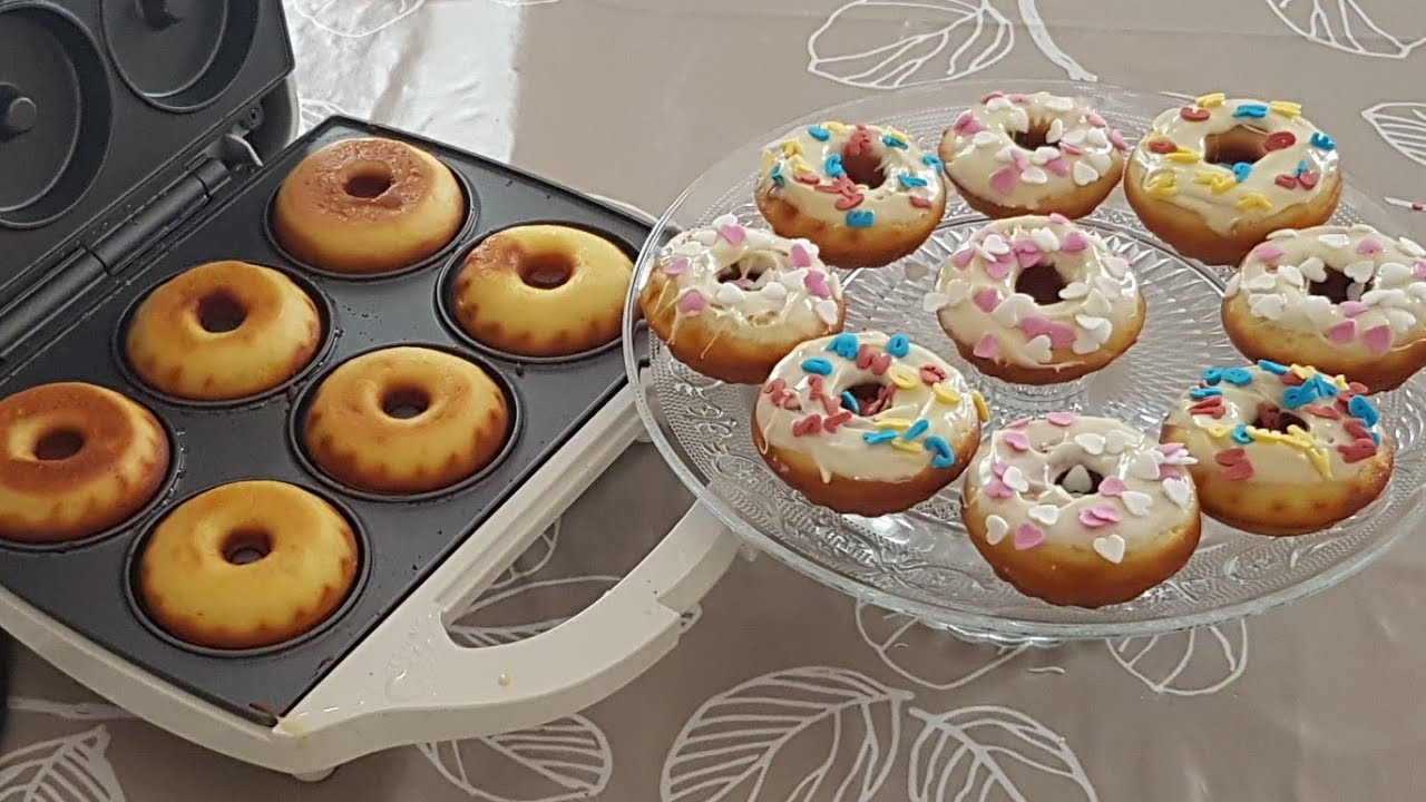 طريقة عمل الدونات في الآلة الكهربائية سهل وسريع التحضير روعة روعة روعة 😋😋😋😍😍