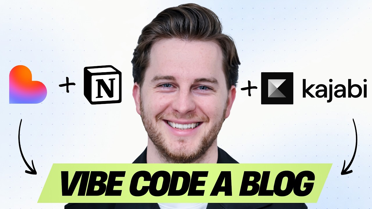 Vibe Coding a Blog (with a twist) in 30 mins using Lovable, Notion & Kajabi